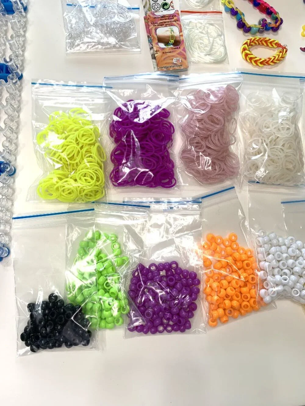 39 Piece Loom Bands Kit Beads Loom Board Charms Hooks Accessories